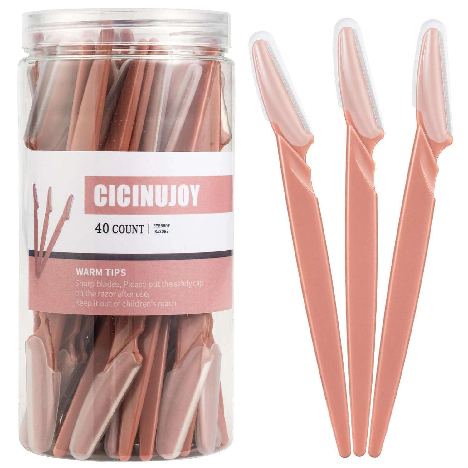 40pcs Eyebrow Razor for Women, Face Shaver Kit Dermaplaning Tool for Peach Fuzz Removal, Stainles... | Amazon (US)