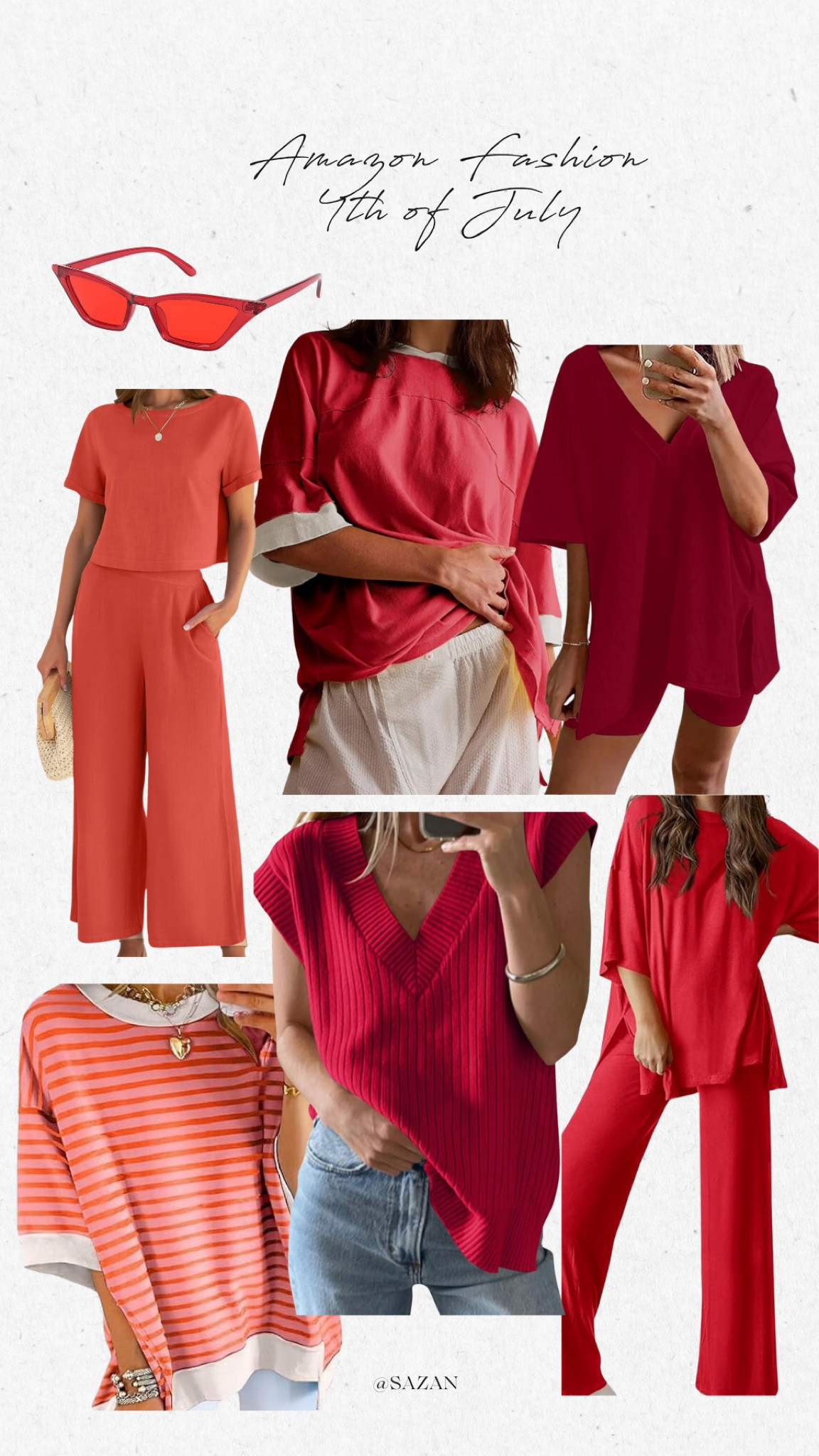 4th of July Outfit
Women’s outfit ideas from 
Amazon 🎇

#amazonfashion #ootd#summerstyle#red