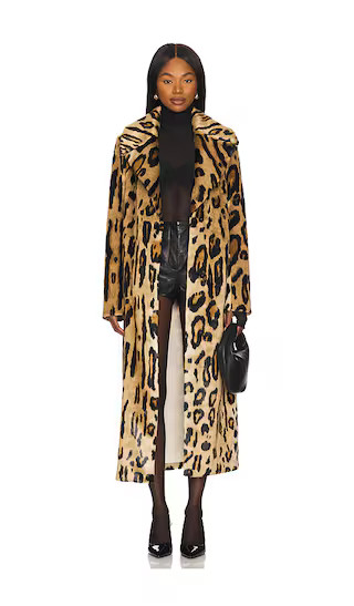 Miss Cindy Faux Fur Overcoat in Feline | Revolve Clothing (Global)