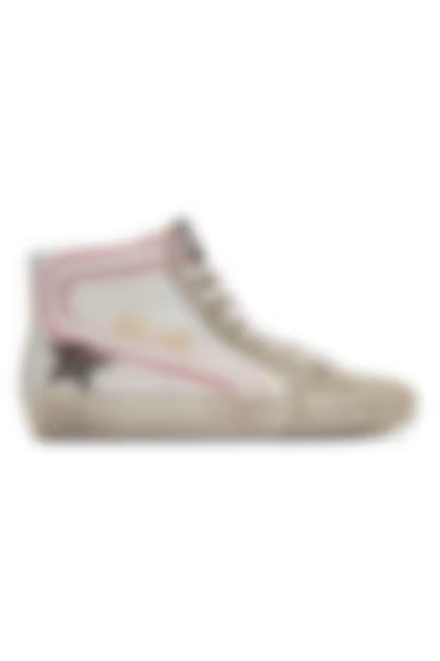White & Pink Camo Slide Sneakers | SSENSE 