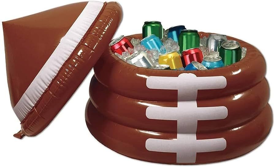 Beistle Inflatable Football Cooler, 23” x 26”, Holds approx. 24 12oz. Cans – Drink Cooler, ... | Amazon (US)