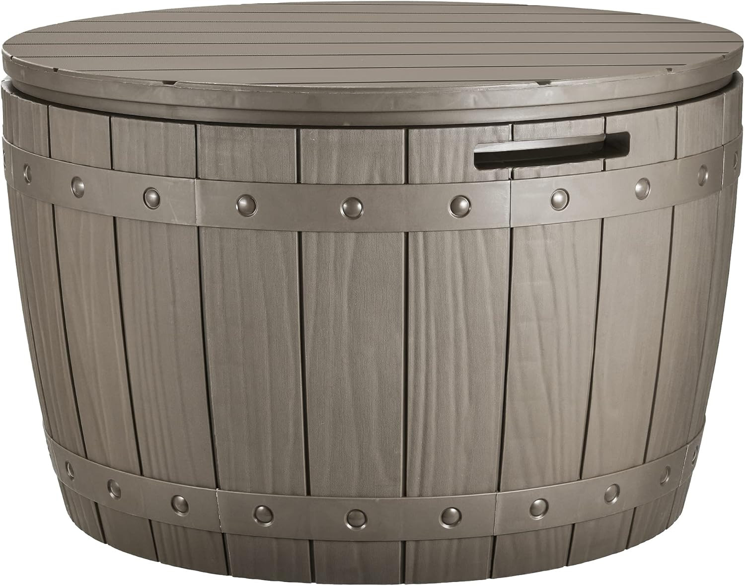YITAHOME 33 Gallon Round Deck Box, Outdoor Storage Box for Patio Furniture,Patio Table for Cushio... | Amazon (US)