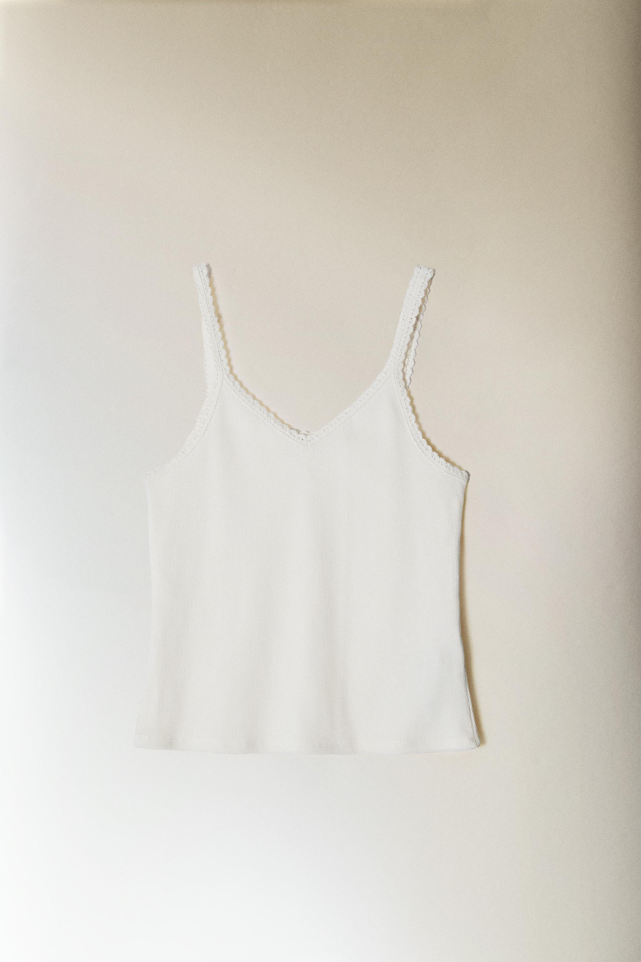 TOP WITH CROCHET DETAIL | Zara US