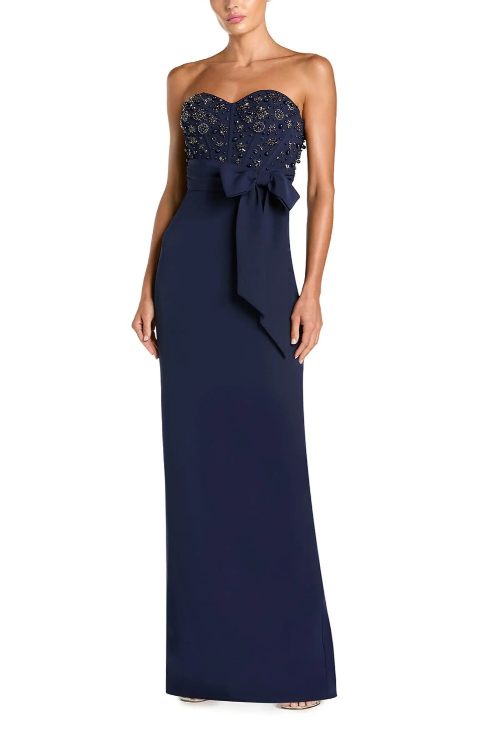 Mac Duggal Strapless Embellished Bustier Gown with Bow (Women) | Nordstrom | Nordstrom