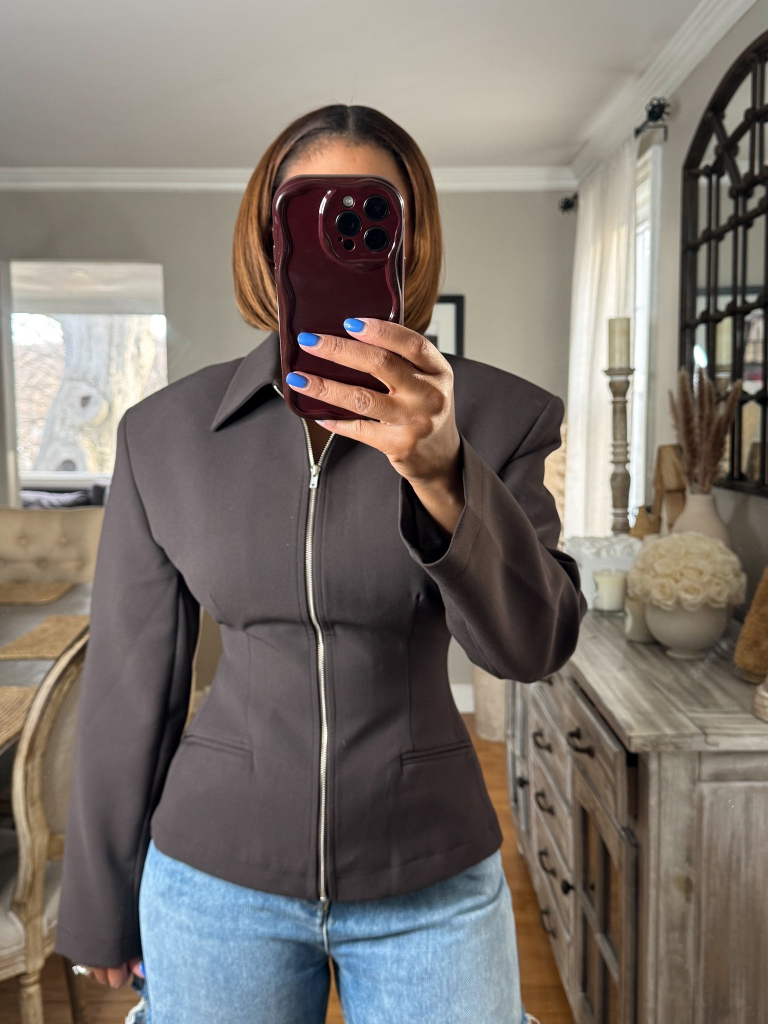 Brown cinched in waist jacket

#LTKootd #LTKSeasonal