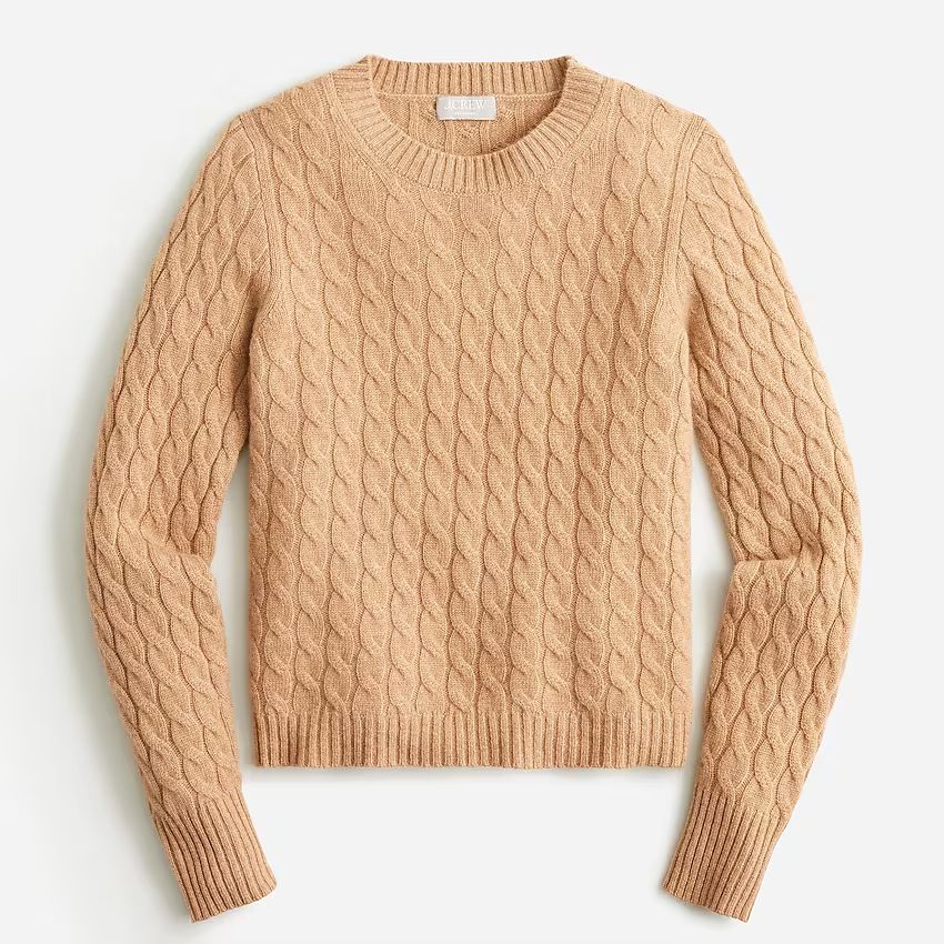 Cashmere cable-knit crewneck sweater | J.Crew US