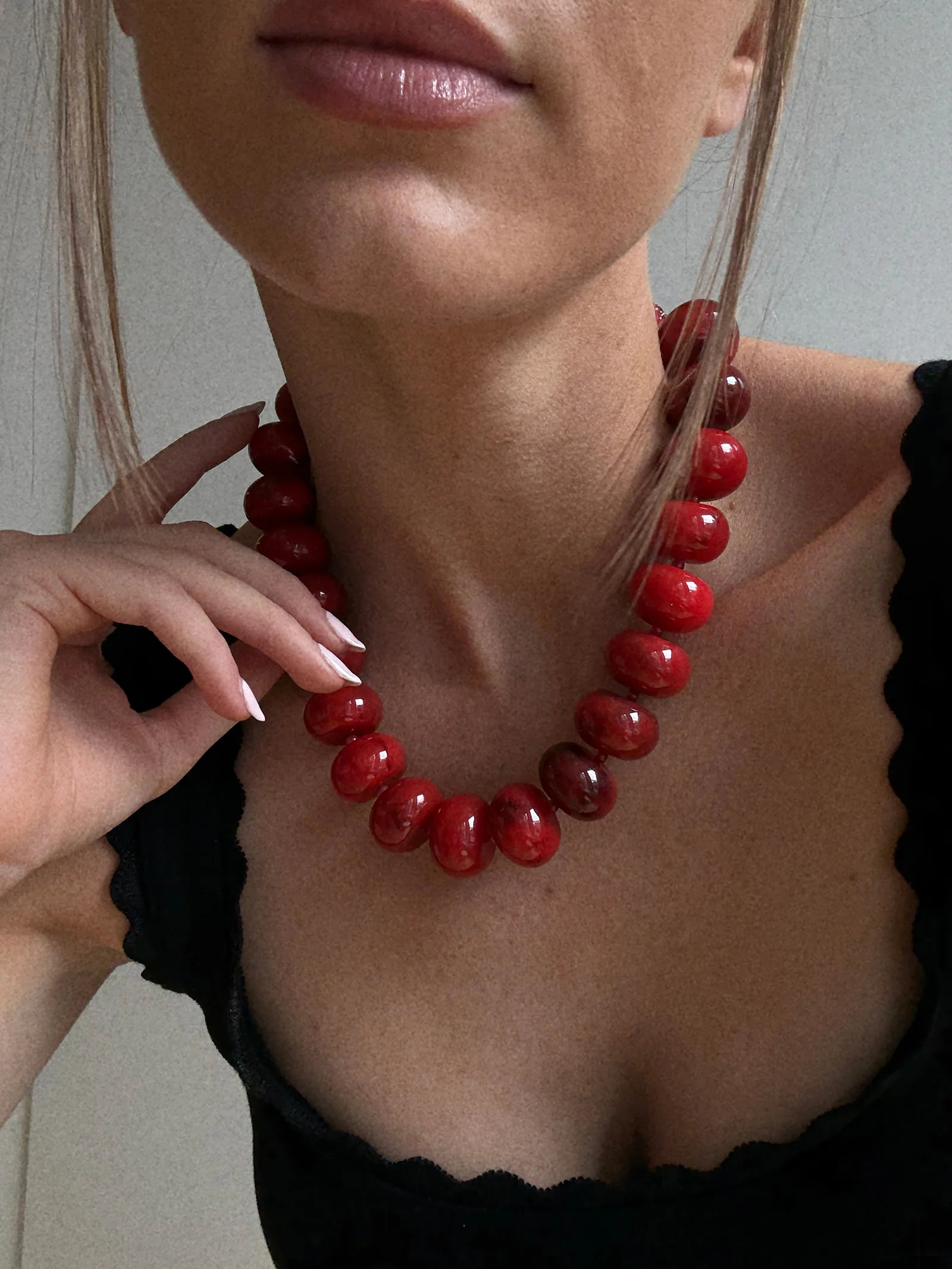 Joan Semi-Precious Necklace - Red Jasper | BaubleBar