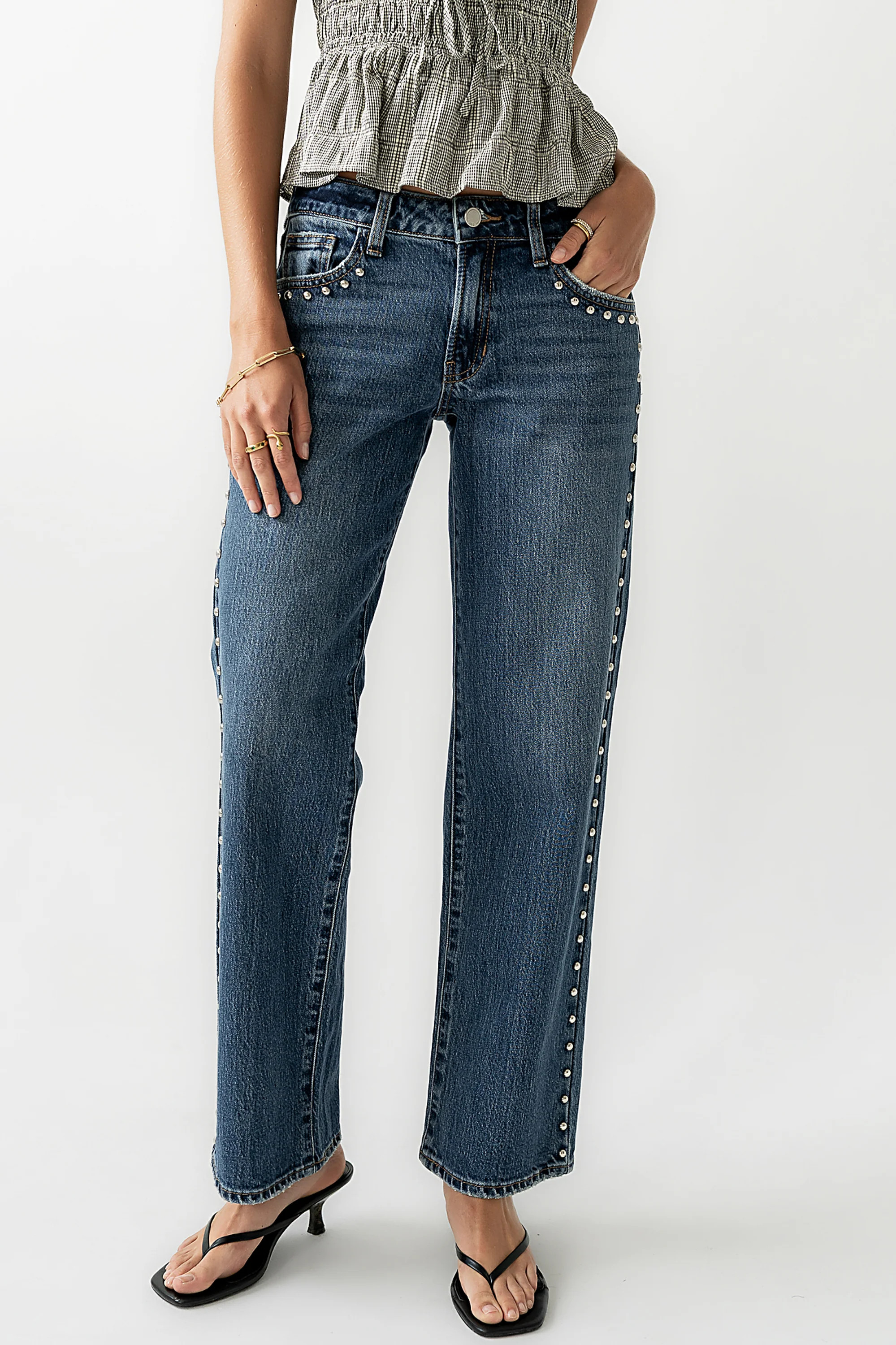 Noel Studded Baggy Jeans | Böhme US