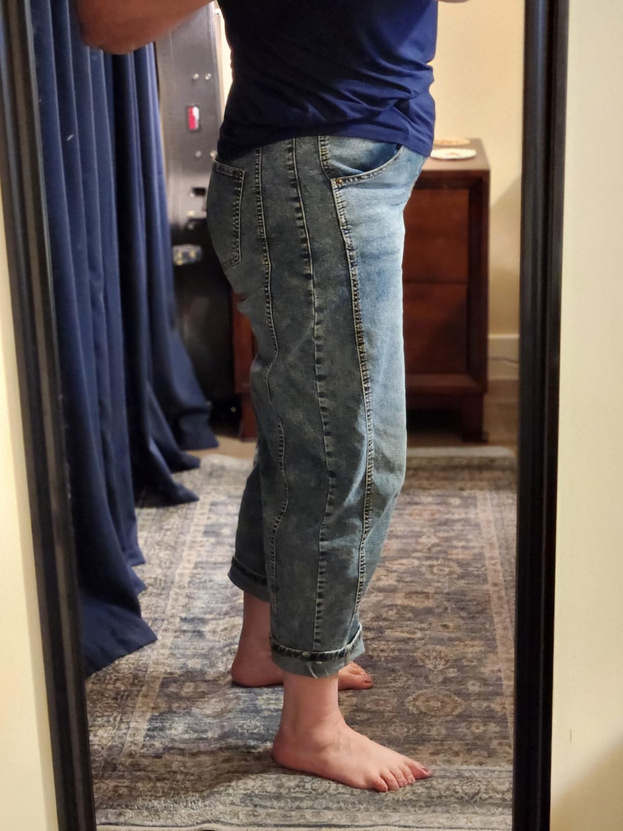 GRAPENT Barrel Jeans for Women Trendy High Waisted Wide Leg Baggy Cropped Relax Fit Stretch Denim... | Amazon (US)