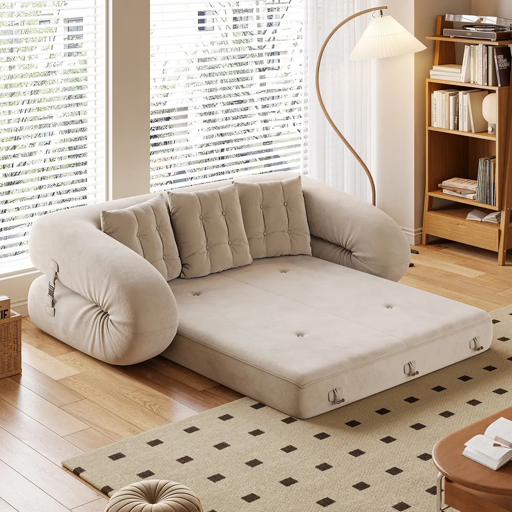 Freja 70" Velvet Upholstered Sofa Bed | Hernest