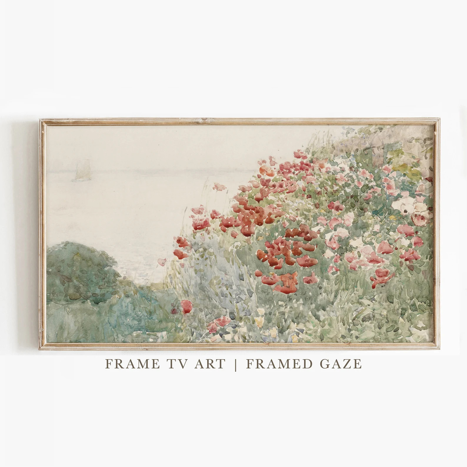Frame TV Art Spring, Poppy Landscape, Vintage Painting, Art for Frame Tv, Instant Download - Etsy | Etsy (US)