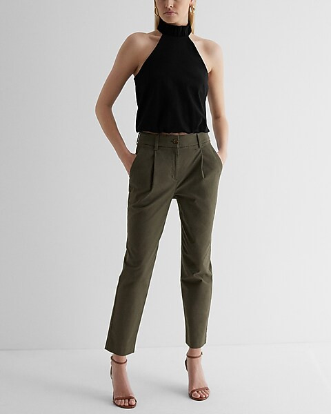 Halter Neck Elastic Tank | Express