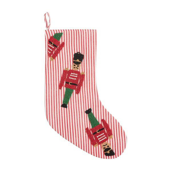 Nutcracker Beaded Stocking | Mud Pie