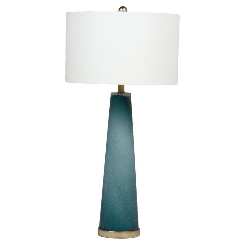 Brianna Table Lamp, Blue/Silver | One Kings Lane