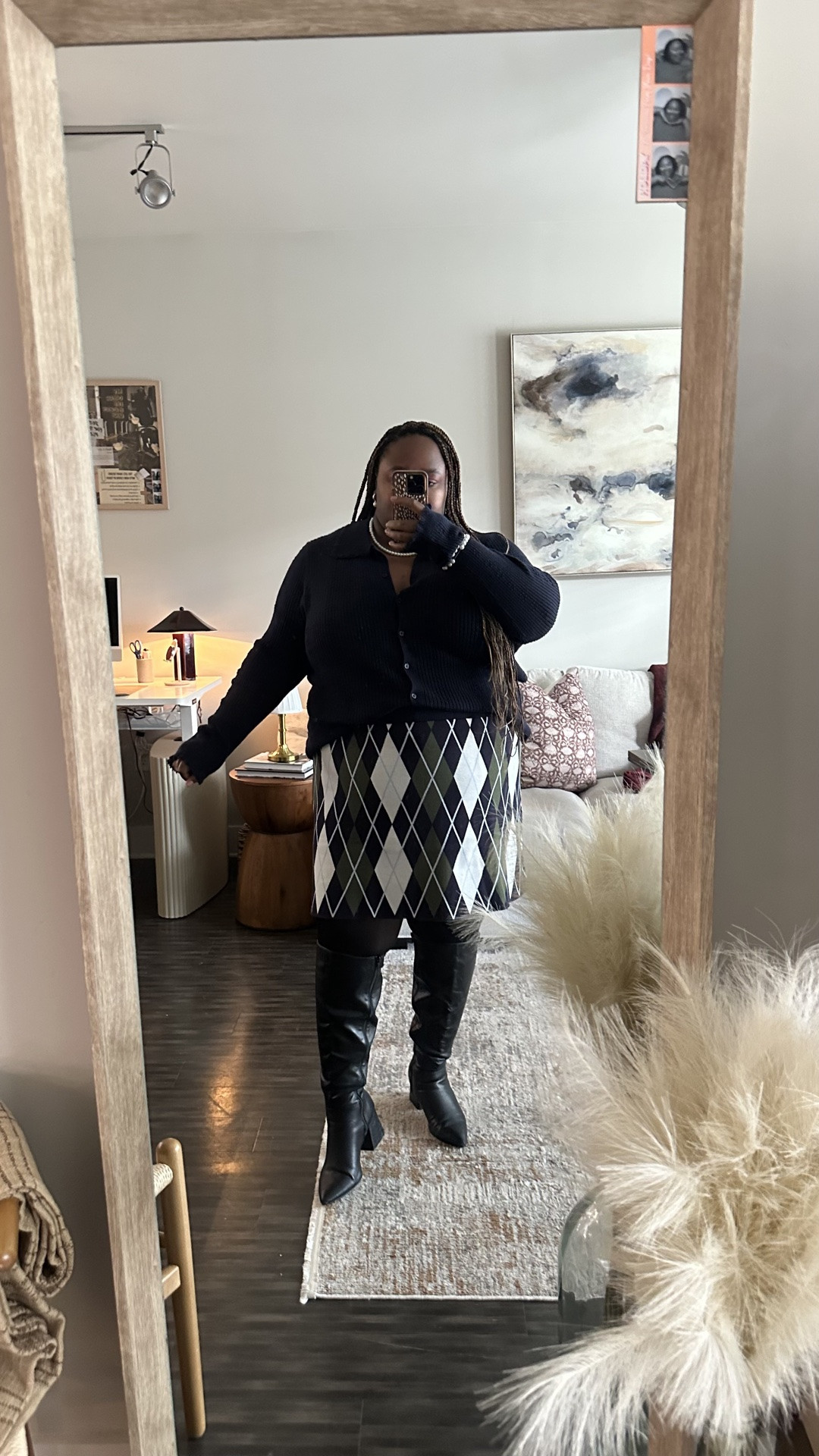 This argyle combo is giving me all the fall vibes @Walmart . The cardigan is a 3X and the matching mini pull-on sweater skirt is also a 3X. Such a cute and preppy outfit to throw on and go! #walmartpartner

#LTKootd #LTKPlusSize #LTKMidsize