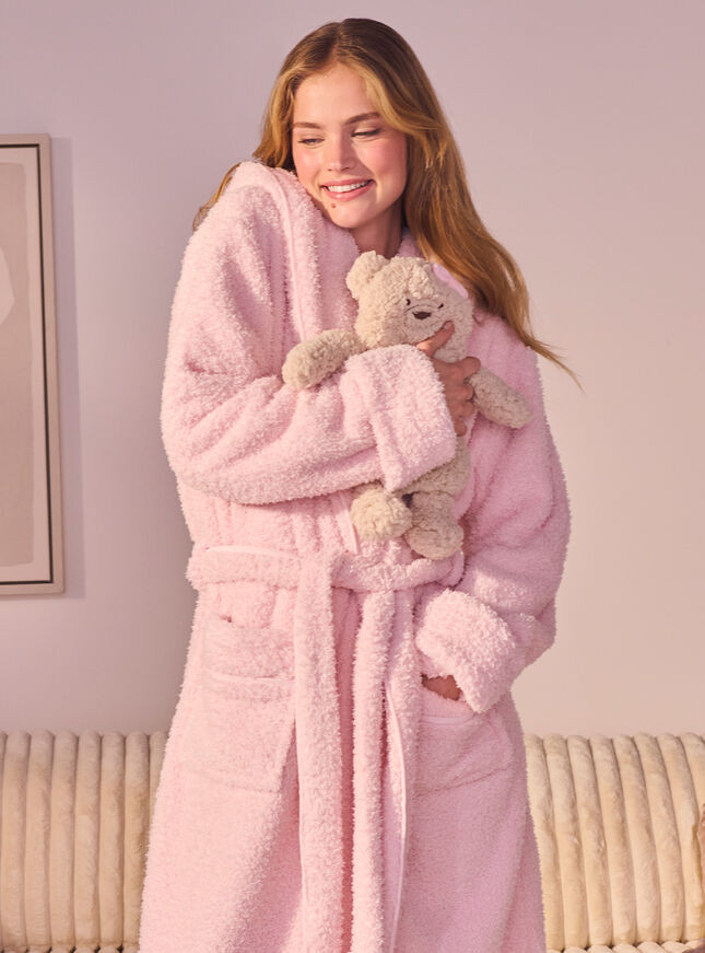 Fluffy Boucle Long Robe | Boux Avenue | Boux Avenue (UK)