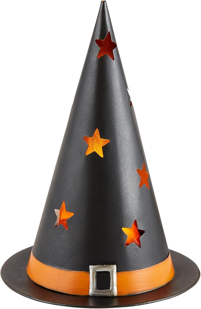 Mud Pie Halloween Tin Lanterns, Hat, 10.5" x 7.5" | Amazon (US)