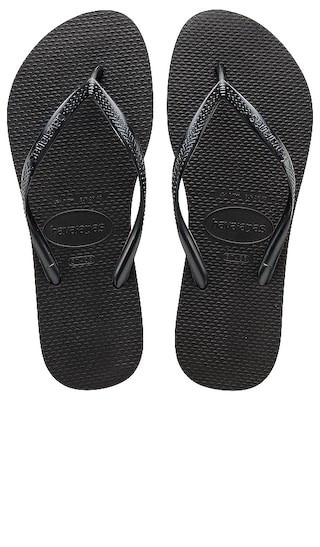 Slim Flip Flop in Black | Revolve Clothing (Global)