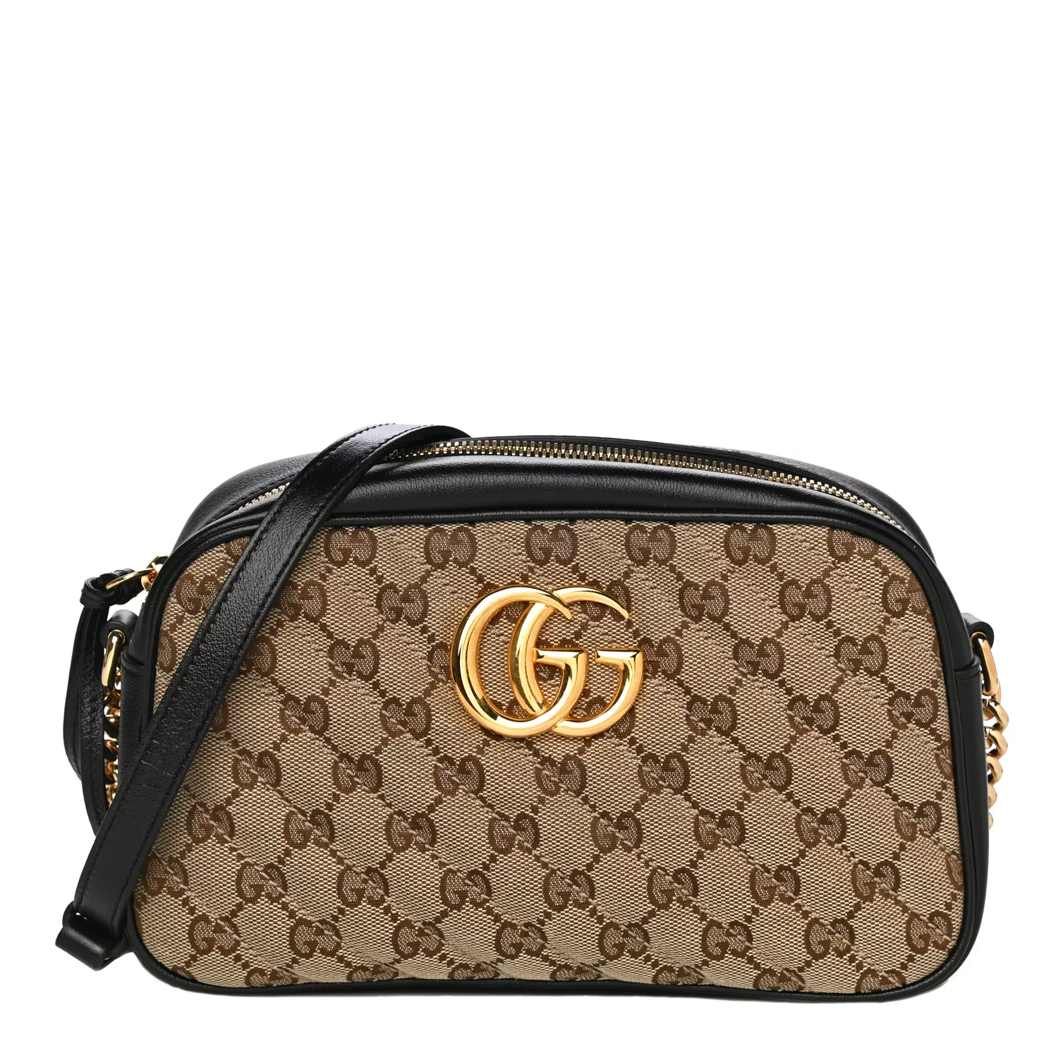 Gucci Monogram Diagonal Small GG Marmont Shoulder Bag