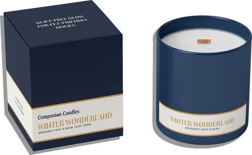 Companion Candles Winter Wonderland Bergamot, Mint & Musk Pet-Safe Candle, 11.8-oz jar | Chewy