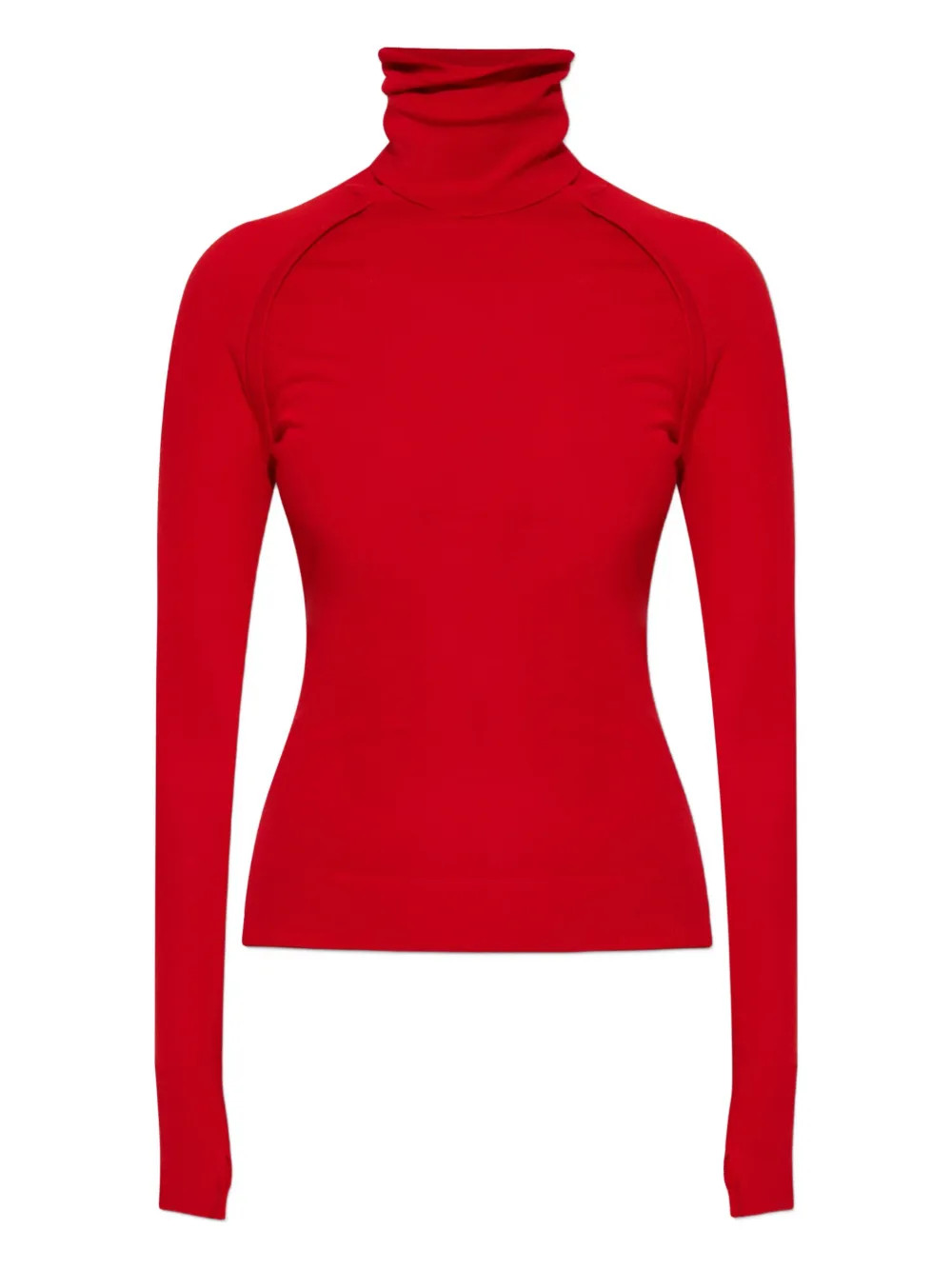 Victoria Beckham Wool High Neck Top | Red | FARFETCH AU | Farfetch Global