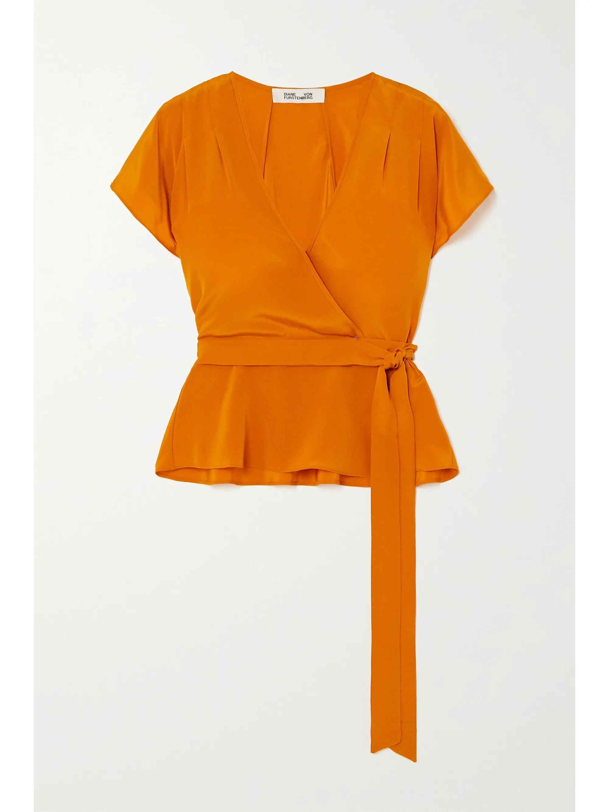 Diane von FurstenbergKelsey silk crepe de chine wrap top | NET-A-PORTER (US)