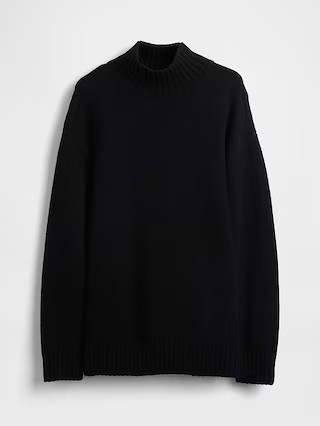 100% Cotton Oversized Mockneck Sweater | Gap (US)
