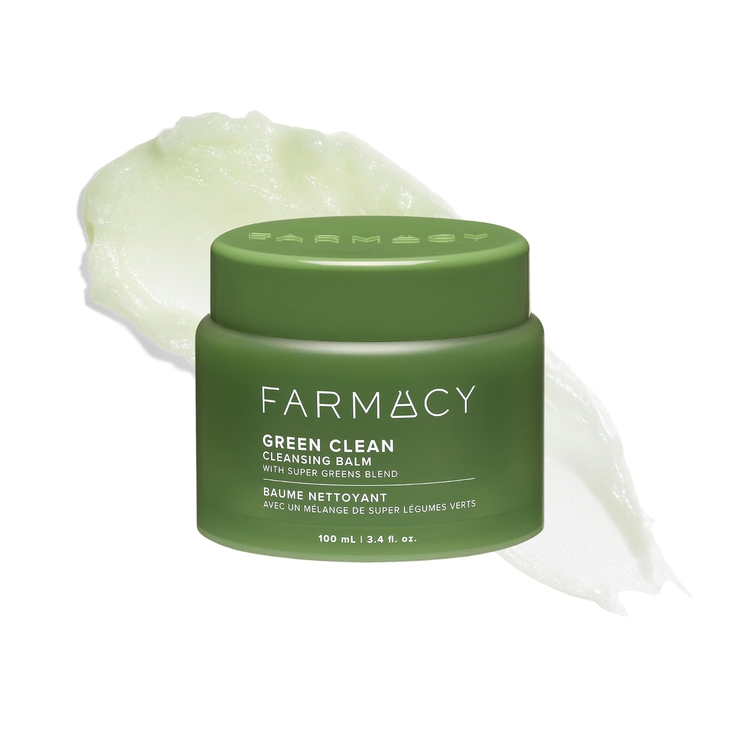 Farmacy Makeup Remover Cleansing Balm - Green Clean Waterproof Makeup Remover Balm + Oil Cleanser for Face - Gently Melts Make Up + SPF - Hydrates + Softens Skin with Super Greens + Papaya (100ml) | Amazon (US)