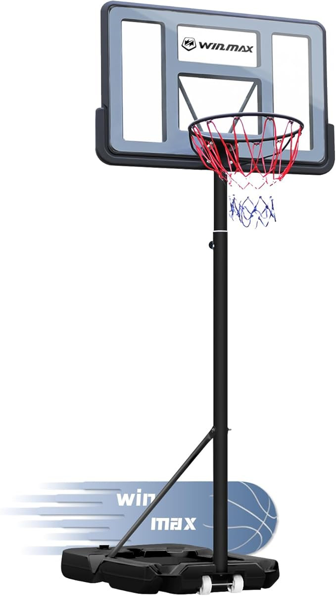 WIN.MAX Basketball Hoop Outdoor 3.8-10ft Adjustable Height, 44inch Backboard, Swimming Pool Baske... | Amazon (US)
