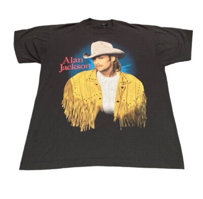 Vintage 90s Alan Jackson T Shirt Country Band Tour Tee Black Men's Size XL  | eBay | eBay US