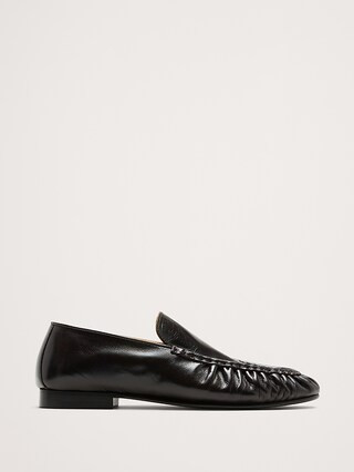 Leather Moc-Toe Loafer | Banana Republic (CA)