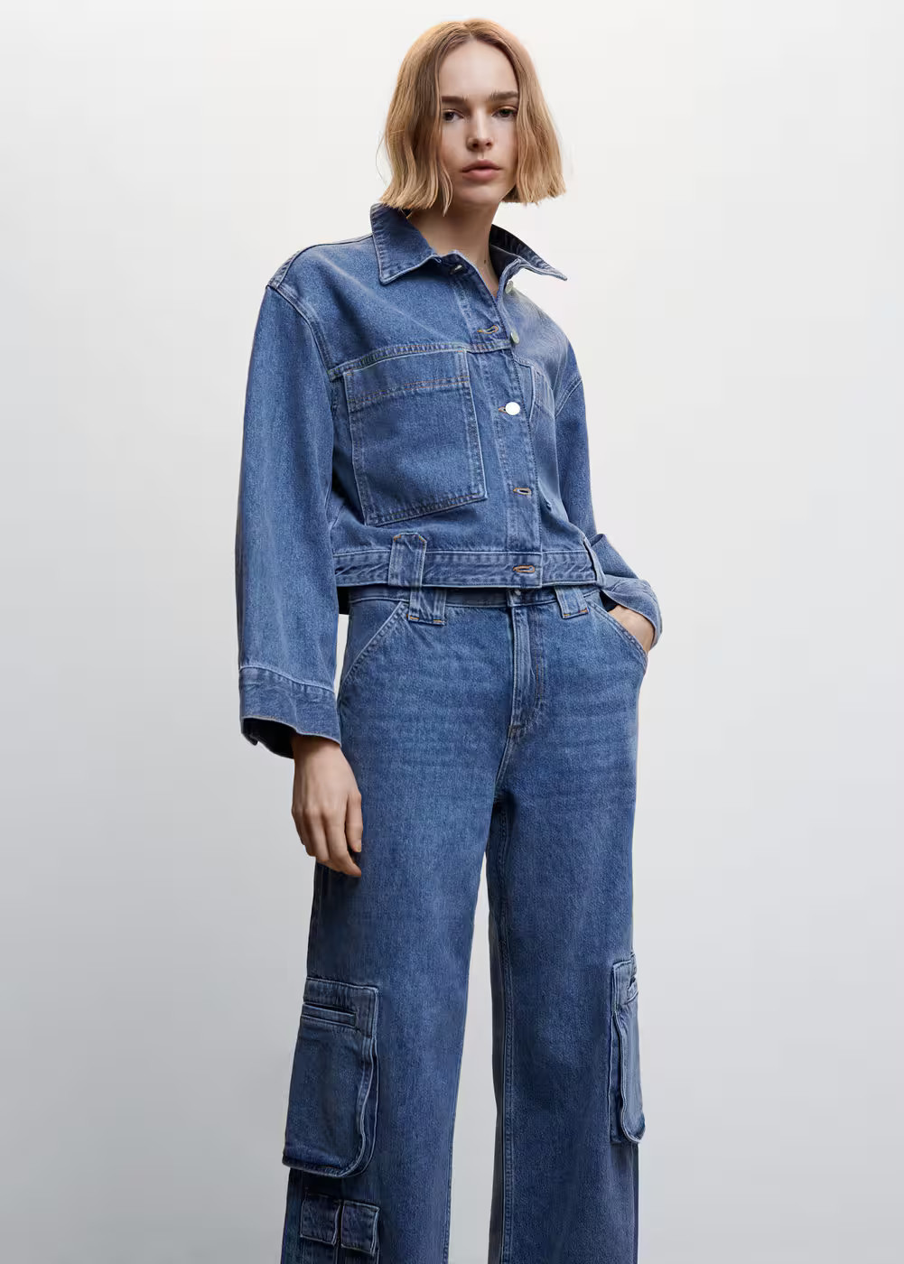 Pocketed denim jacket -  Women | Mango United Kingdom | MANGO (UK)