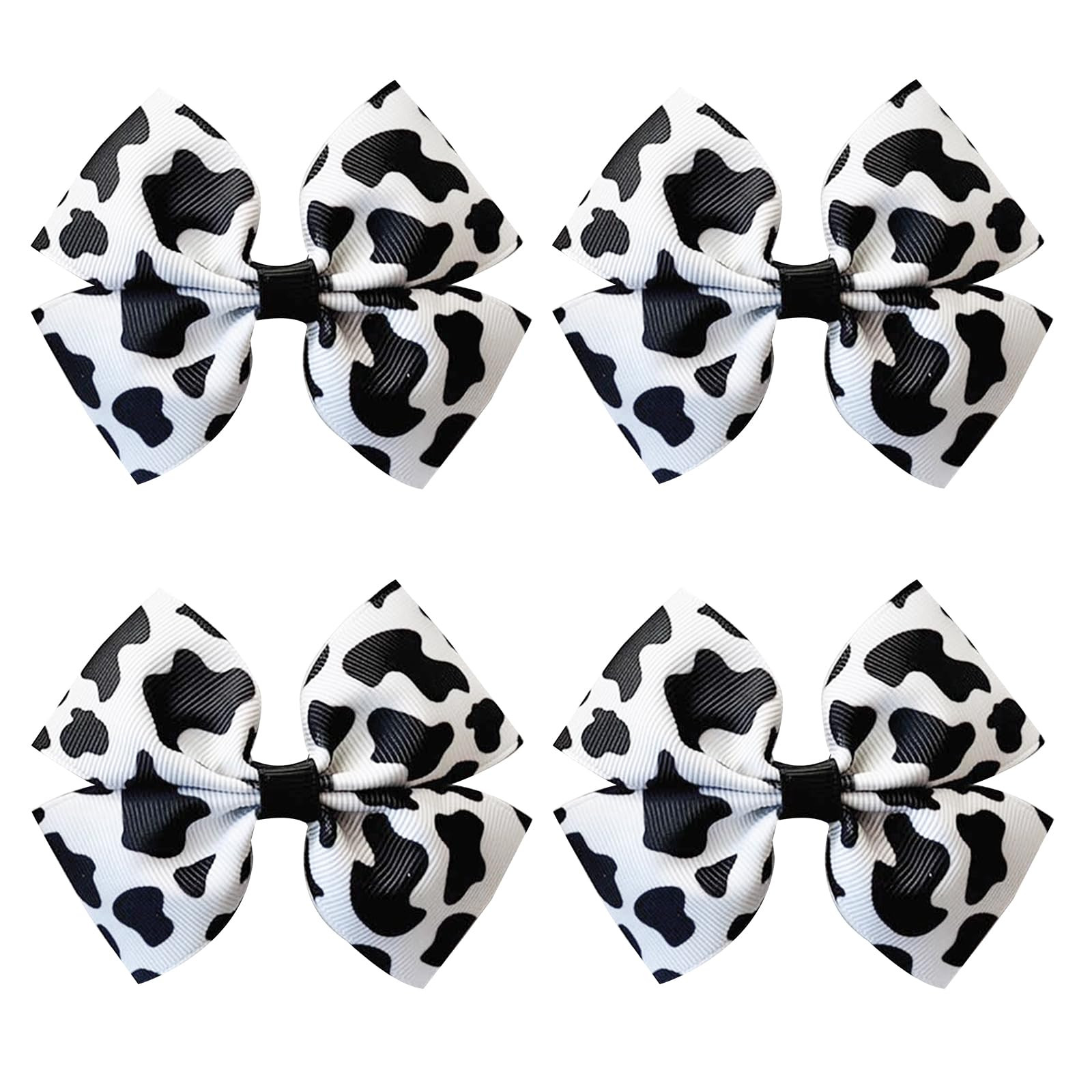 4Pcs Cow Print Alligator Clips & Barrettes - Moo Cow Hair Accessories for Girls, Toddlers, Kids, ... | Amazon (US)