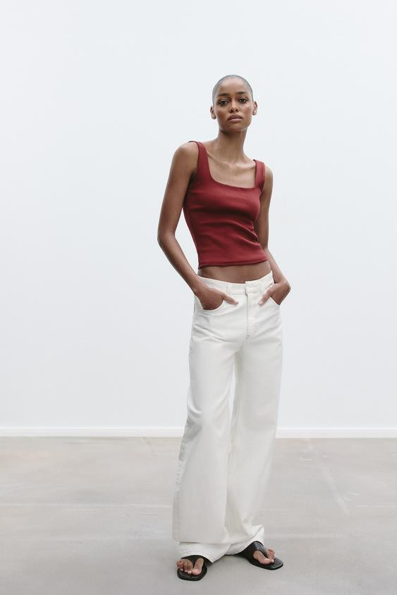 WIDE STRAP VEST TOP | Zara UK