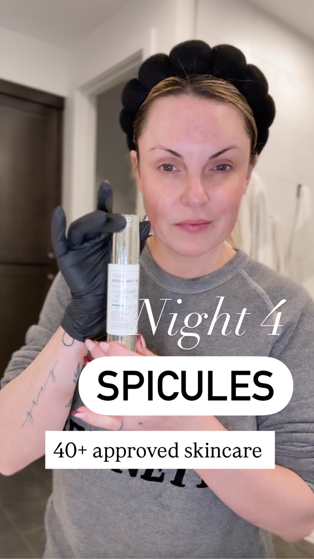 Spicule Day from my 7 day pro aging routine for dry, dehydrated skin over 40.

Spicules act like a liquid microneedling step to support collagen production and enhance the absorption of your skincare. This night focuses on gentle cleansing, calming support for redness, and targeted stimulation for smoother, firmer looking skin.

Important. Do not use around the eyes or neck. If using prescription retinoids, consult your dermatologist before incorporating.

Products used in this routine are linked here.

#LTKOver40 #LTKdayinmylife #LTKBeauty