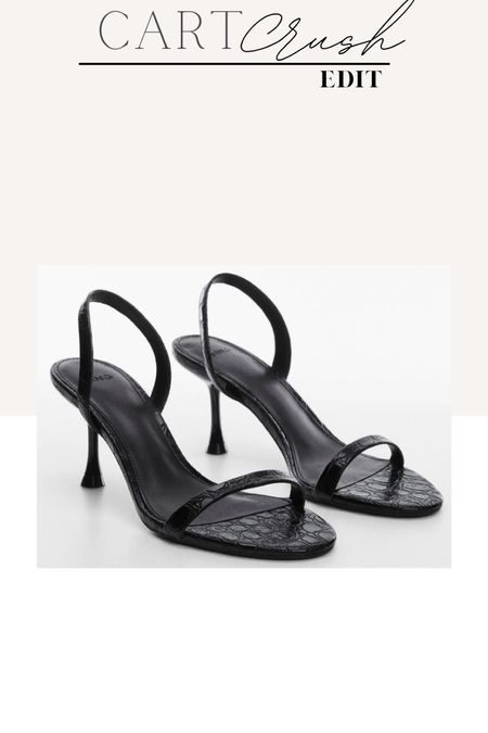 Black croc sandals, Summer heel, Mango shoes, vacation sandals

#LTKSeasonal #LTKshoecrush #LTKunder100
