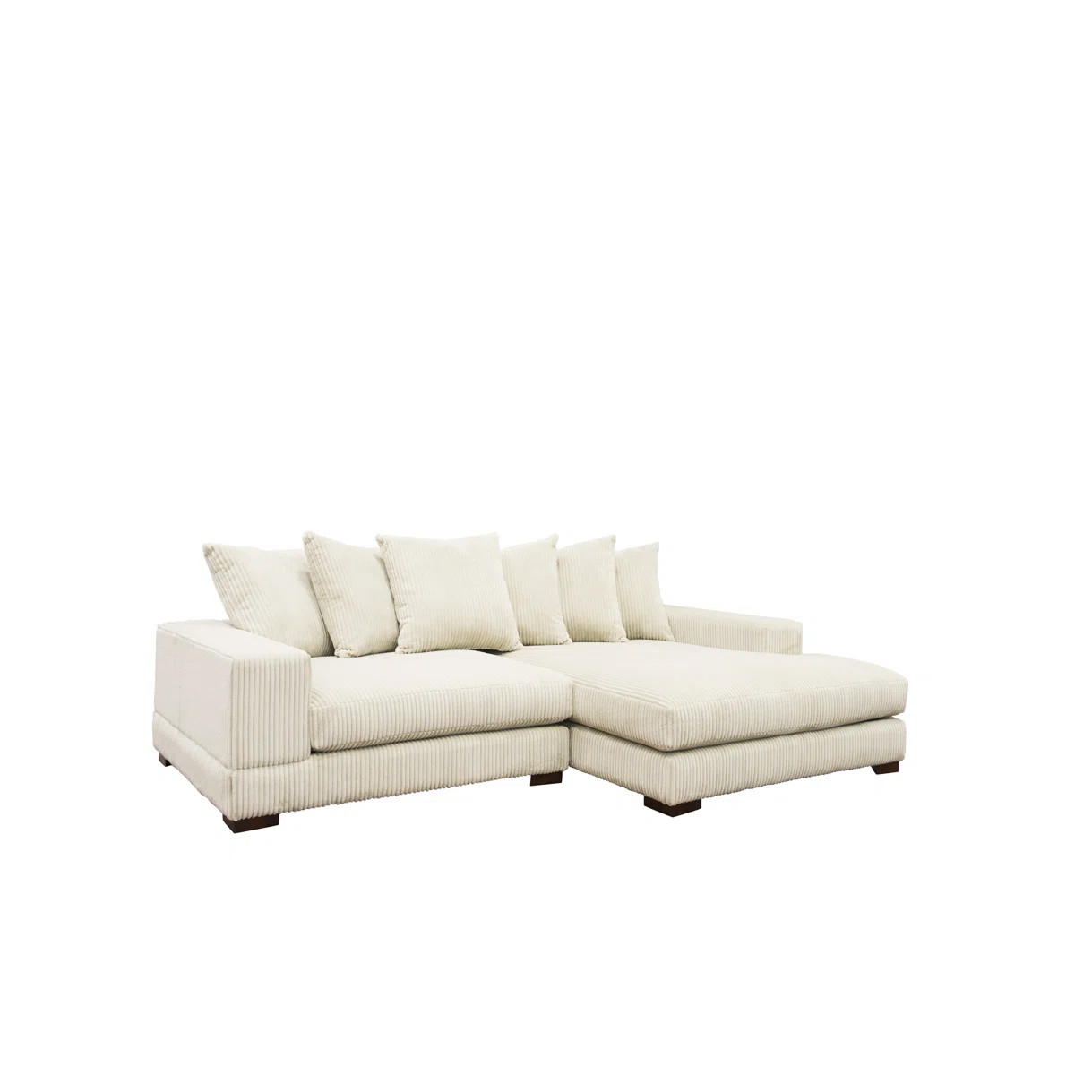 Luxe 108" Corduroy Sectional | Wayfair North America