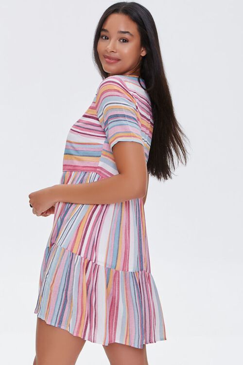 Striped Flounce-Hem Mini Dress | Forever 21 (US)