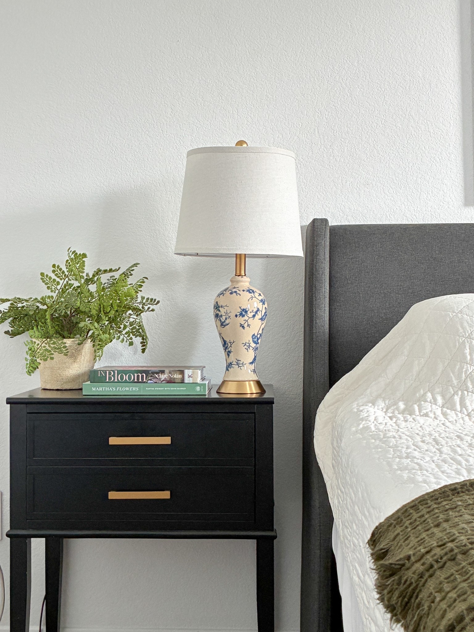 I have been looking for new lamps for our main bedroom nightstands and these blue and white chinoiserie pattern table lamps fit just right. I also got two new books for my birthday that I am excited to share. Both of the books are about flowers and growing your own cut flower garden. So here is to waking up to beauty and trying to create beauty wherever we are.

#LTKHome