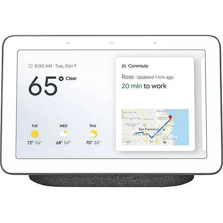 Refurbished Google Home Hub - Smart Home Controller with Google Assistant GA00515-US - Charcoal | Walmart (US)