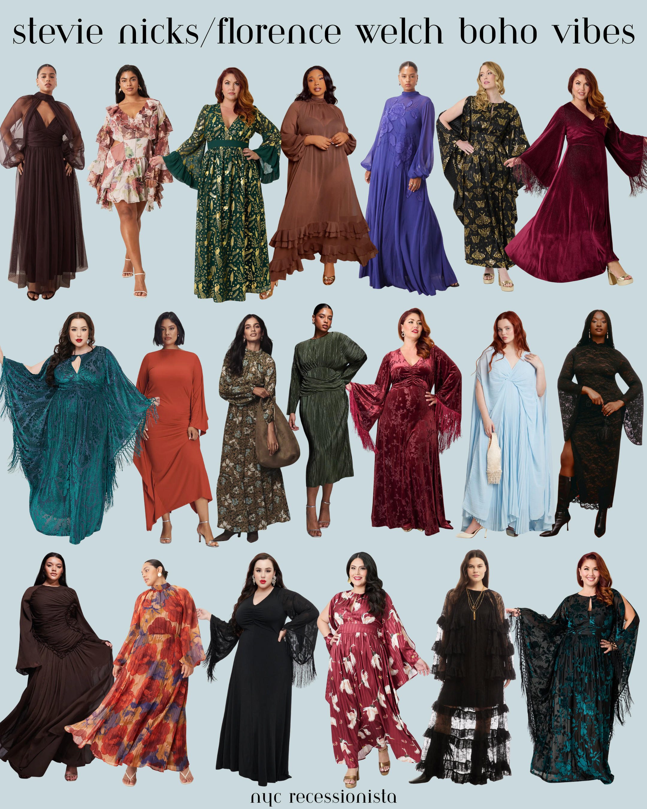 loving these Stevie Nicks/Florence Welch inspired dresses!  

 #LTKSaleAlert #LTKPlusSize #LTKFindsUnder100