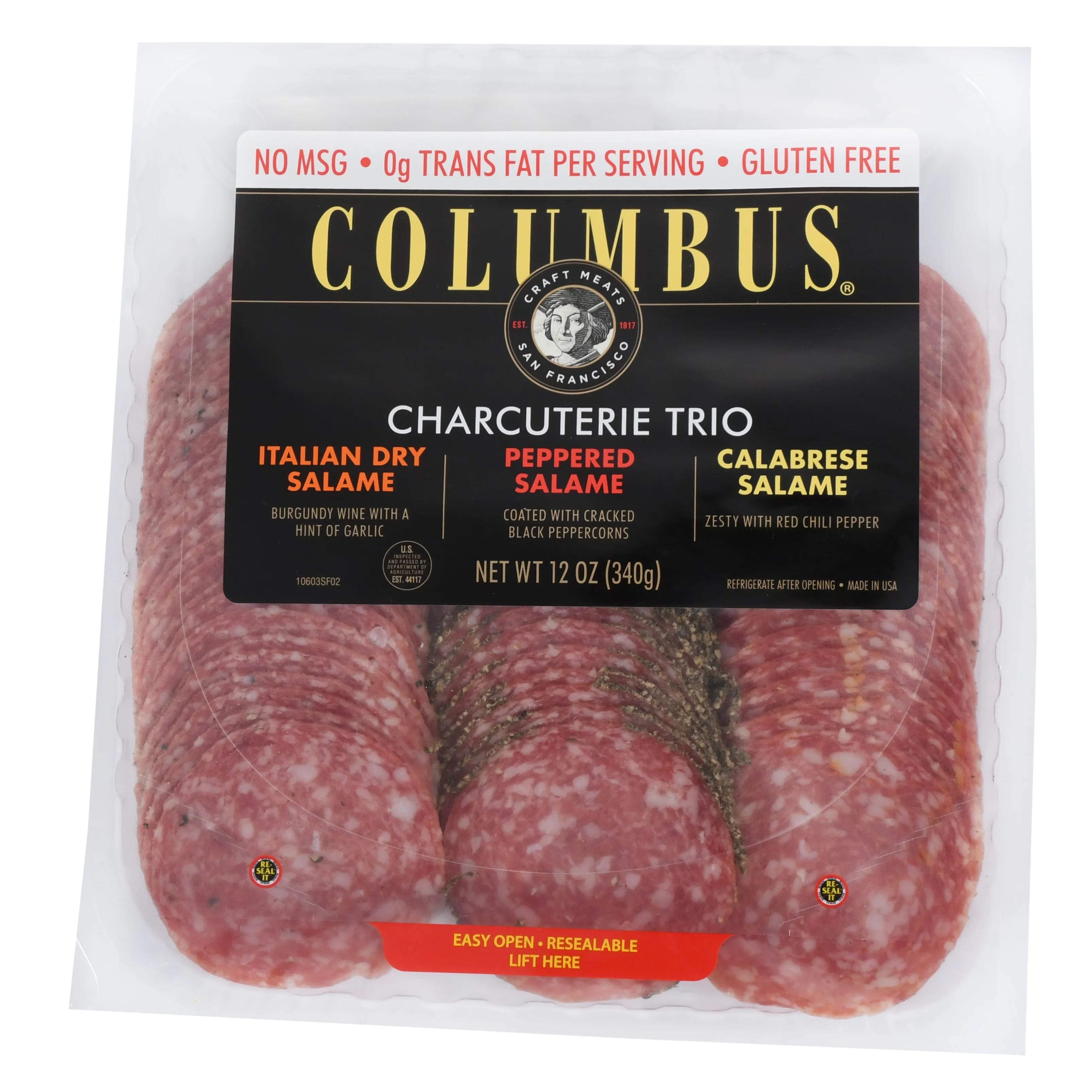 COLUMBUS Sliced Charcuterie Trio, 4 oz - Walmart.com | Walmart (US)