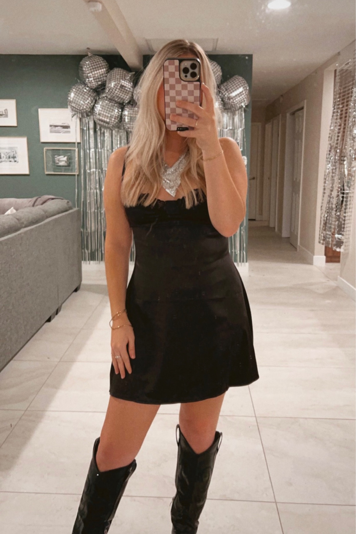 bachelorette party fit 🪩🖤

desert disco | slip dress | boots | going out

#LTKFind #LTKstyletip #LTKunder50