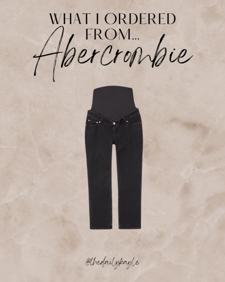 Abercrombie new maternity jeans ordered tts!! Use code AFAMIE for $$$ off! 

#LTKSale #LTKbump #LTKbaby