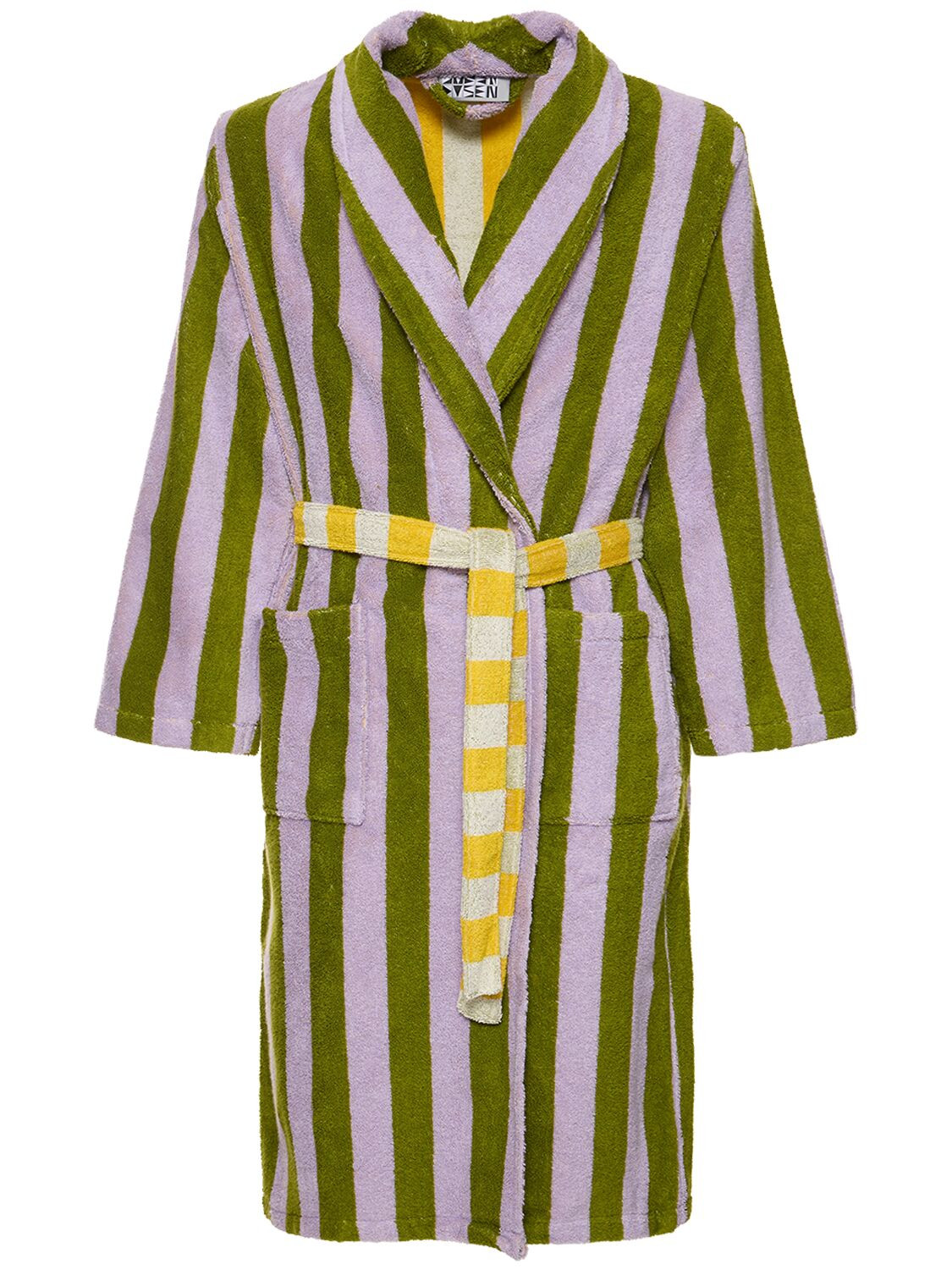 Sea Stripe Cotton Blend Bathrobe | Luisaviaroma