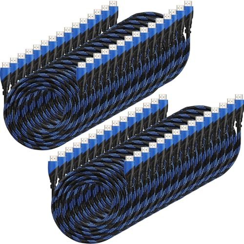 Kanayu 30 Pack 6 Ft 4K HDMI Cable Electronic Cable for High Speed Transmitting 18Gbps Braided HDM... | Amazon (US)