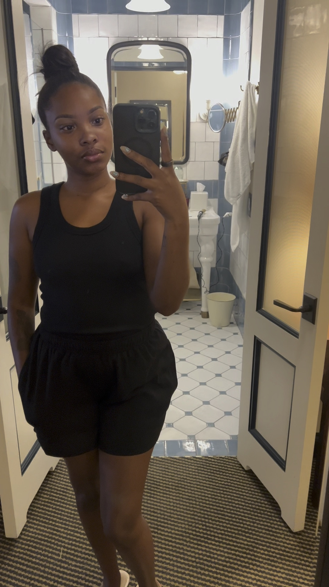 Sporting some of my favorite #TargetCircleWeek finds! Tank and shorts were BOTH on sale. Shirt is $5.60 on sale| $8 reg and shorts are $10.50 on sale | $15 reg. So cute and comfy!
*slippers compliment of Hotel Emma lol

 #target #targetfinds #sale #shop #ltksummersales

#LTKFindsUnder50 #LTKSummerSales #LTKStyleTip