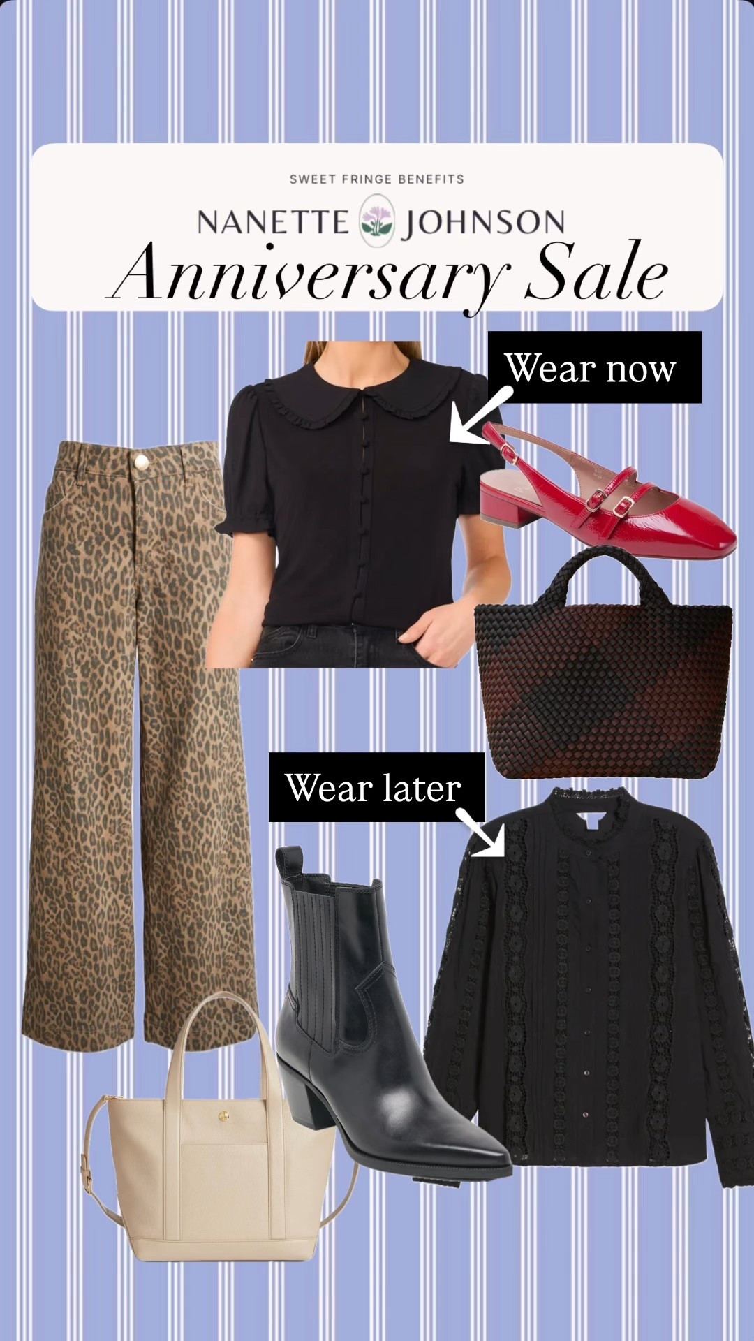 Nordstrom Anniversary sale styling ideas. I love these wit & wisdom leopard jeans. I’m grabbing them tonight! 
Two black blouse options. 
The Naghedi bag is on sale right now! I’m love it. 
On the pointed toe fall boot, size up a 1/2 size. They should work fine. 

Denim jeans anniversary sale fall outfits premium denim #ltknordstrom 

#LTKOver40 #LTKFindsUnder100 #LTKSaleAlert