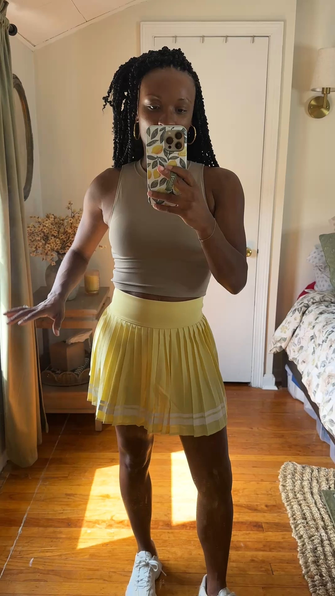 Wearing size XS in top
Wearing size XS in skirt
Sneakers are true to size and part of #NSale

#LTKActive #LTKSaleAlert