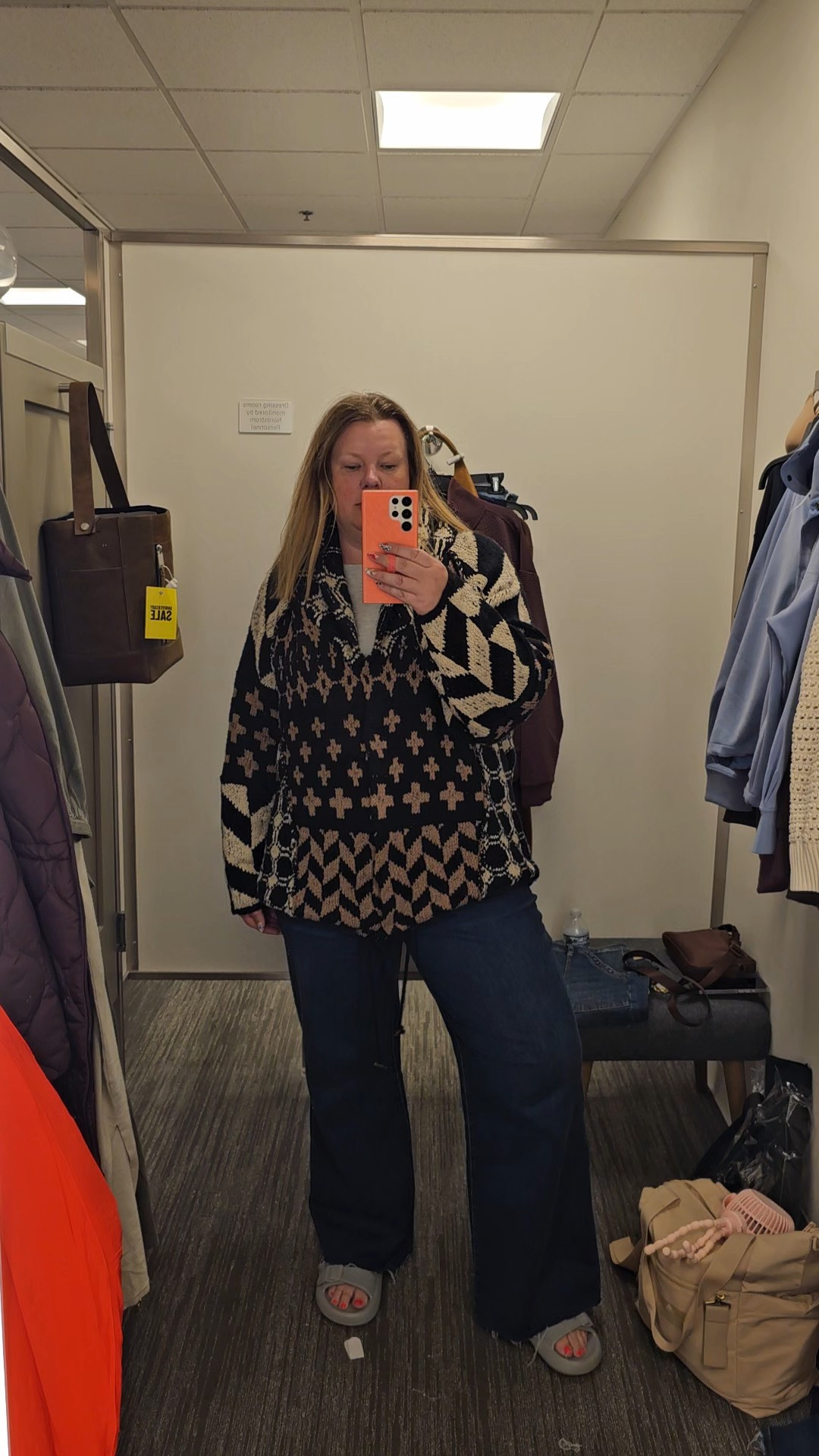 This sweater is so soft, cozy, not itchy.  No pockets. Comes in a few colors. Wearing an XL.Statement sweater. Free people. 

#LTKSaleAlert #LTKMidsize #LTKSeasonal